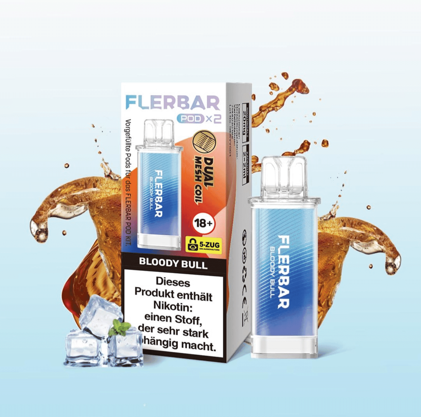 Flerbar Pod 2x 600 Züge Bloody Bull