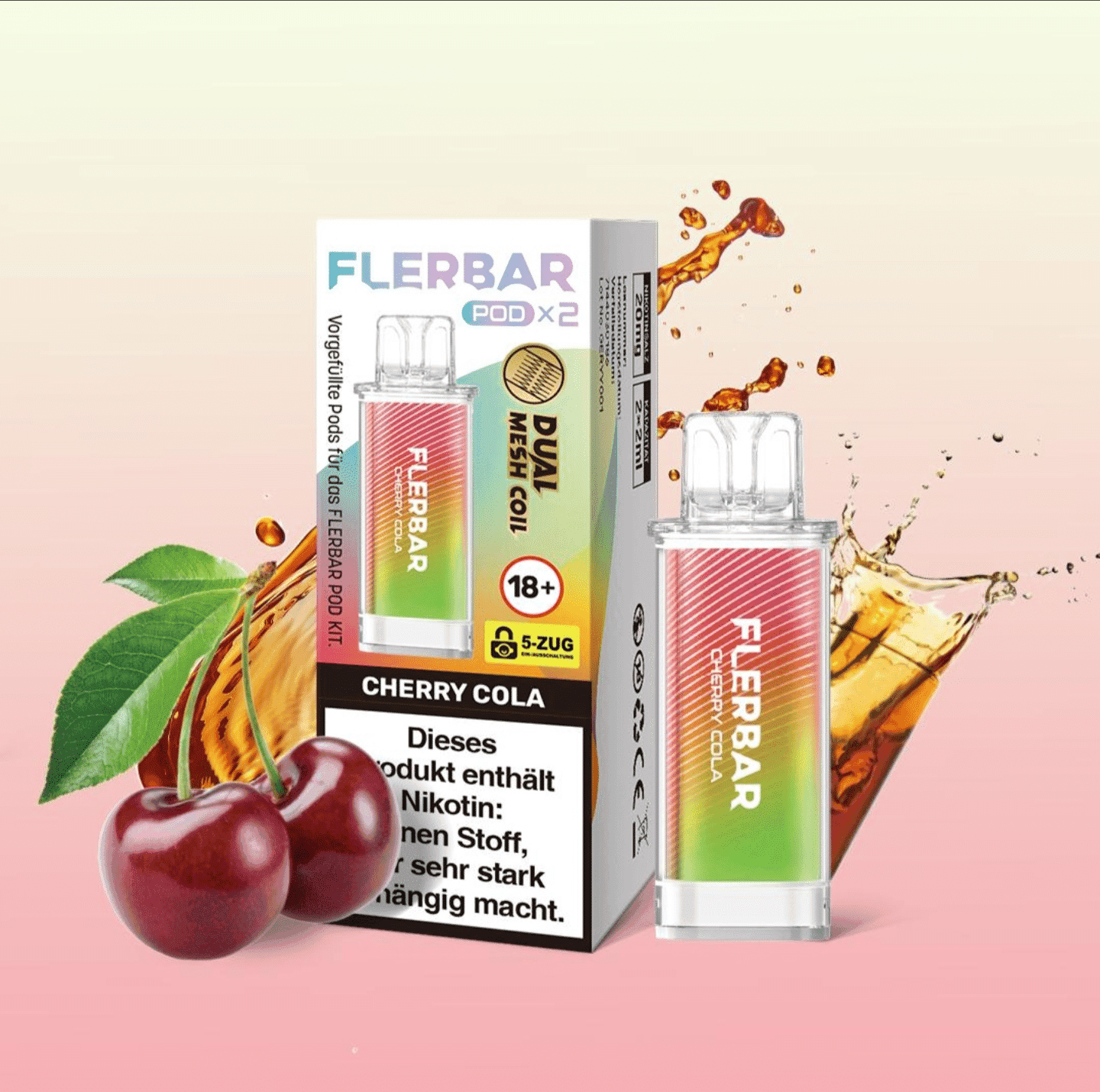 Flerbar Pod 2x 600 Züge Cherry Cola