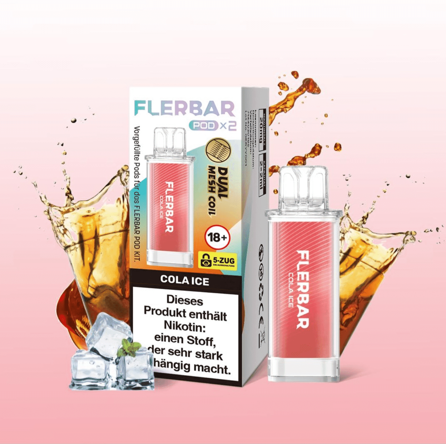 Flerbar Pod 2x 600 Züge Cola Ice