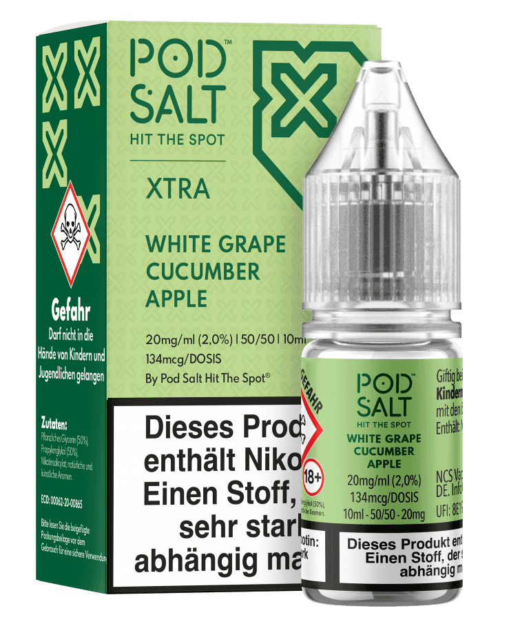 PodSalt Xtra - White Grape Cucumber Apple – 20mg/ml