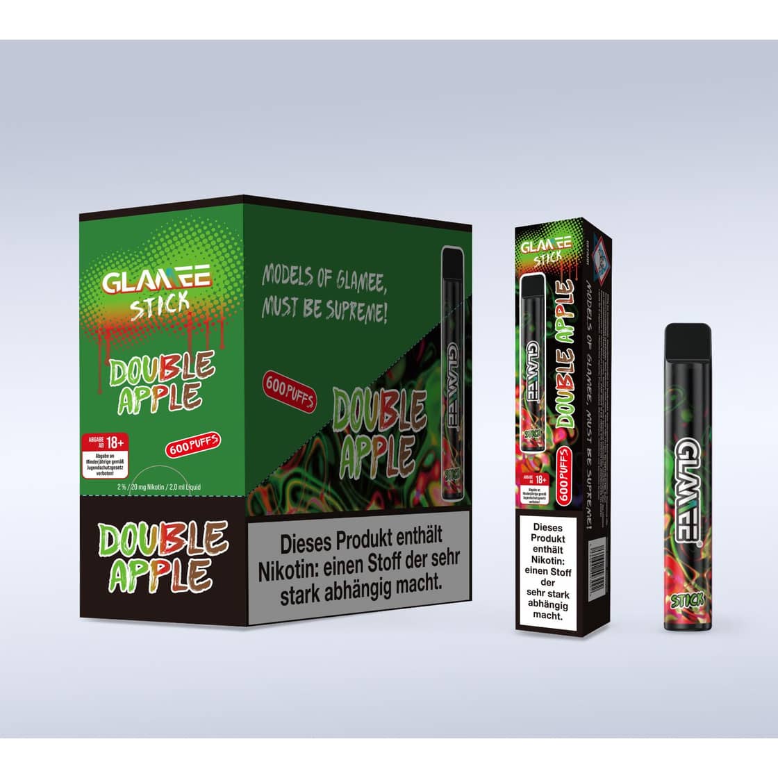 Smokah Glamee – Einweg E-Shisha 600 Züge - Double Apple