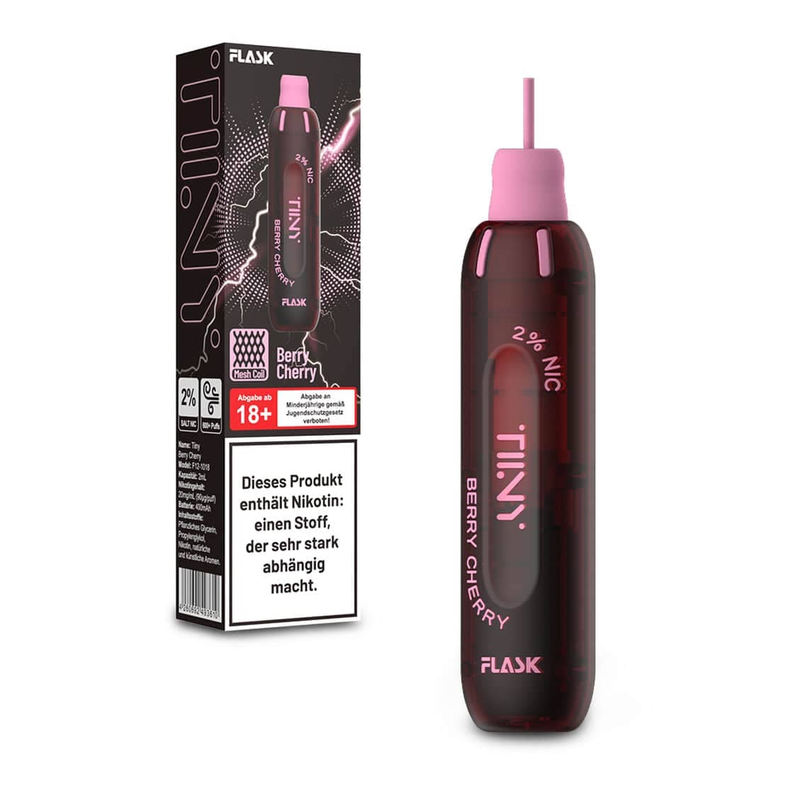 Tiny Flask – Einweg E-Shisha 600 Züge - Berry Cherry