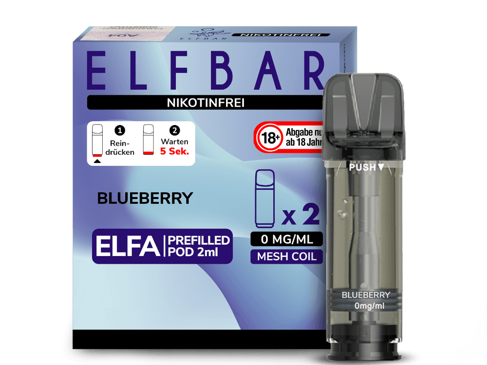 Elf Bar Elfa 2x 600 Züge Blueberry 0mg
