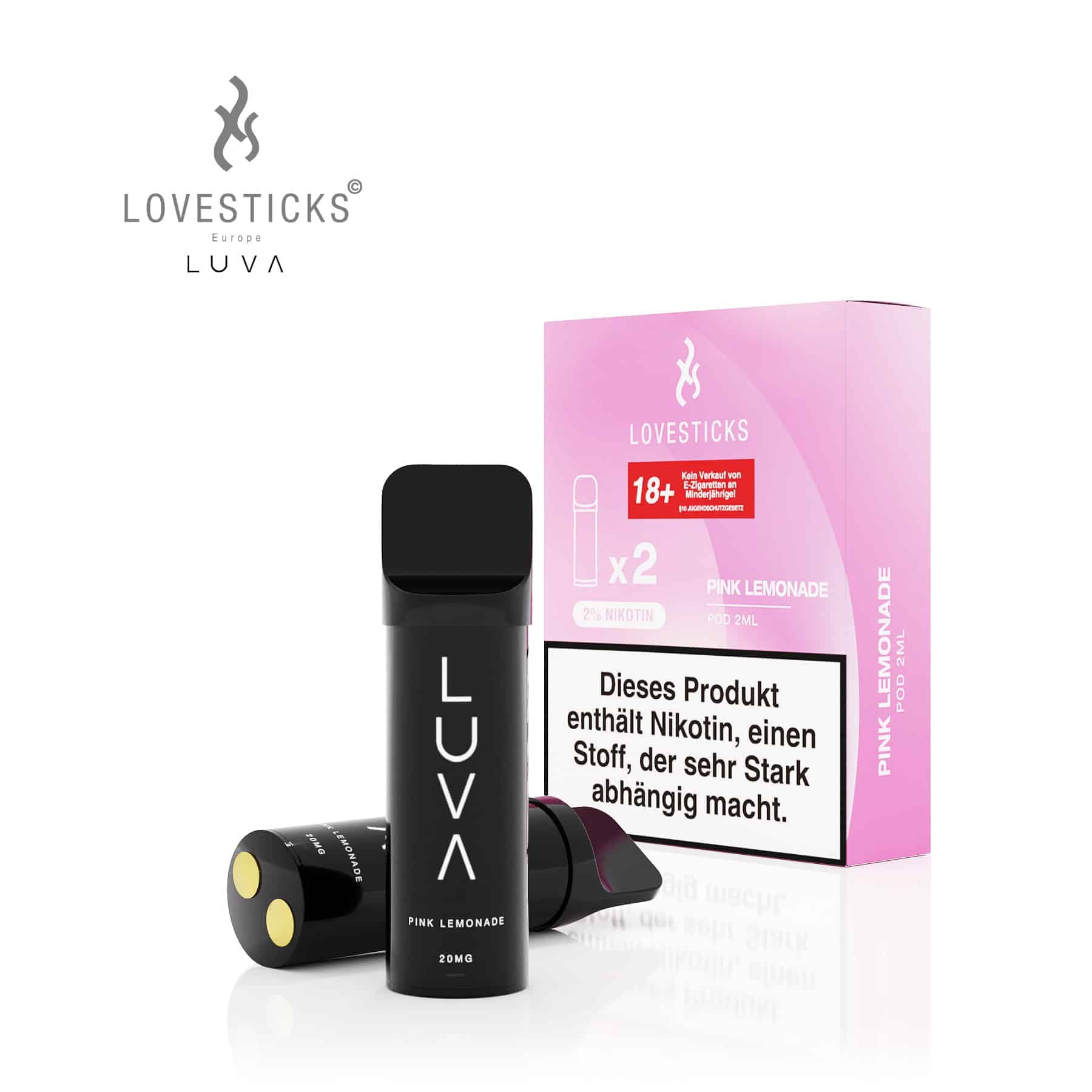 Lovesticks LUVA - Pods 600 Züge - Pink Lemonade