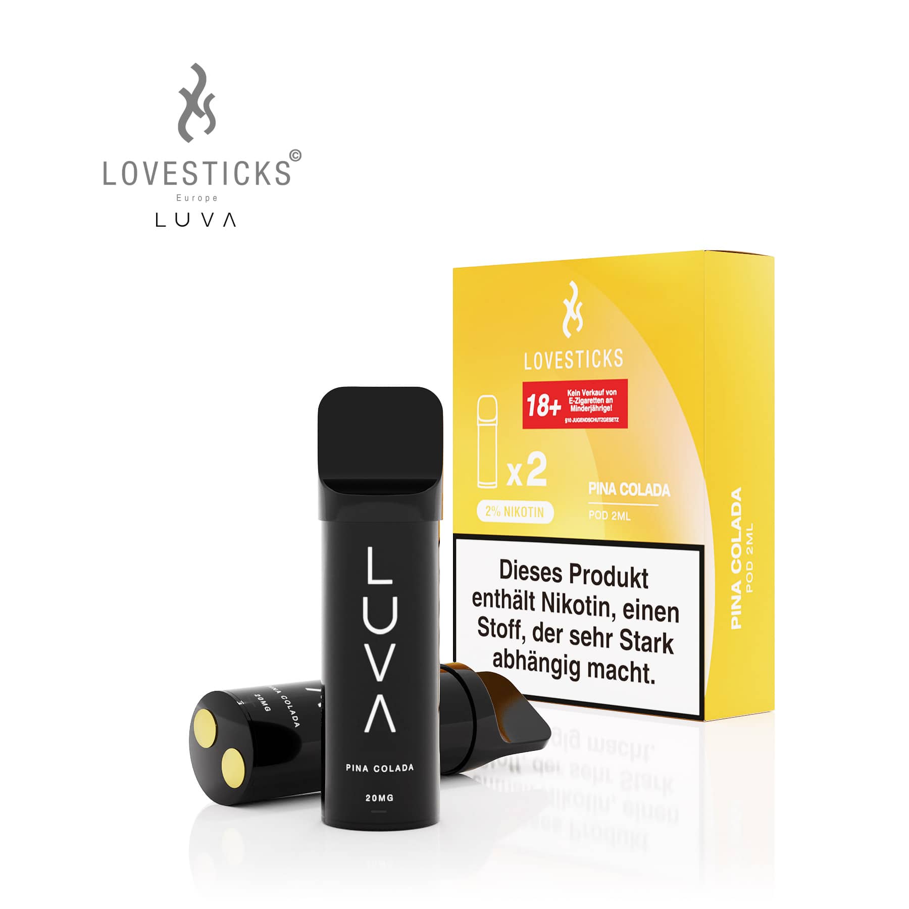 Lovesticks LUVA - Pods 600 Züge - Pina Colada
