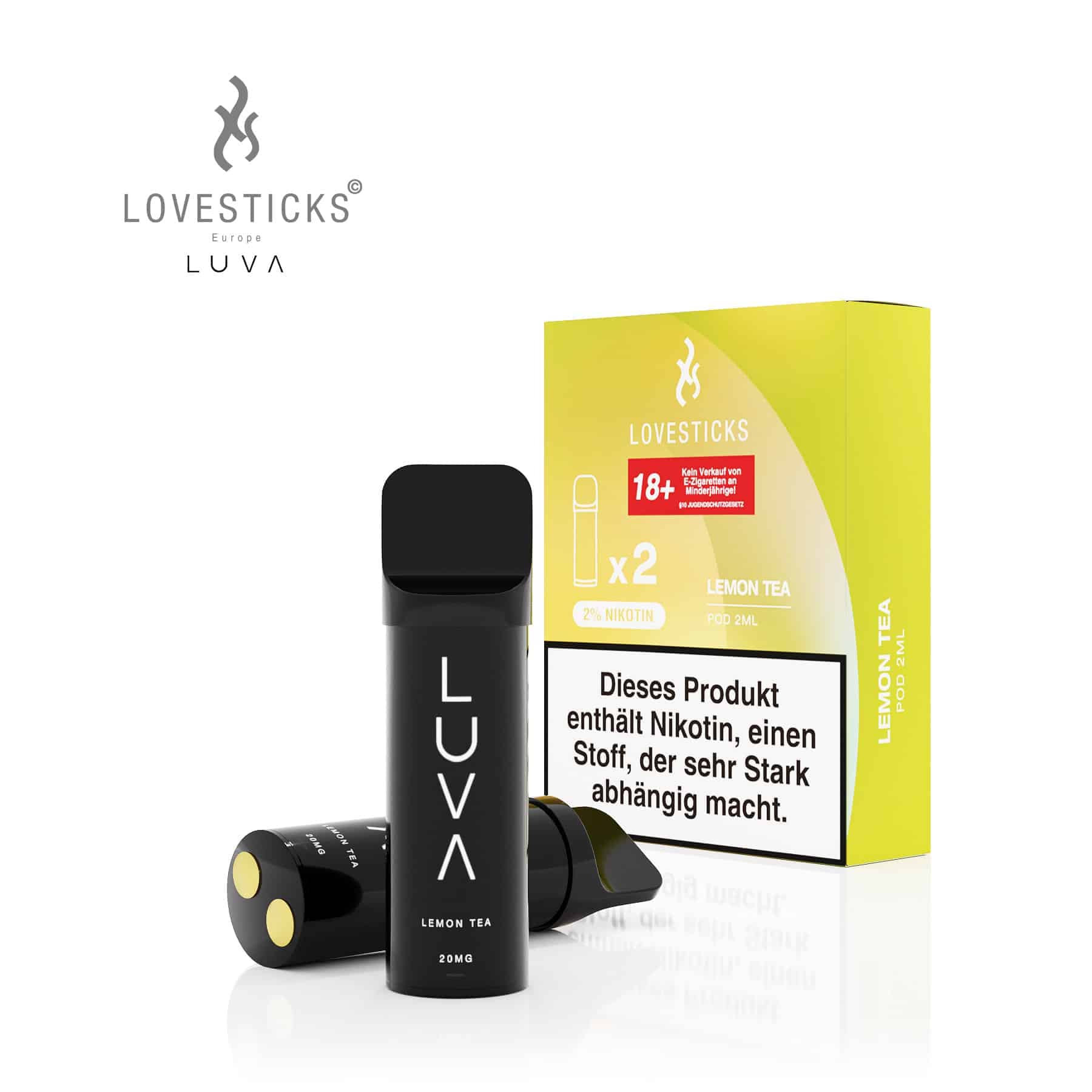 Lovesticks LUVA - Pods 600 Züge - Lemon Tea