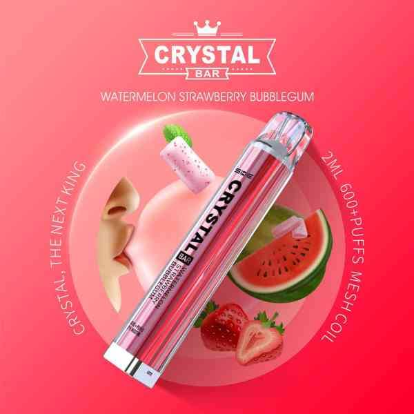 Crystal Bar – Einweg E-Shisha 600 Züge - Watermelon Strawberry Bubblegum