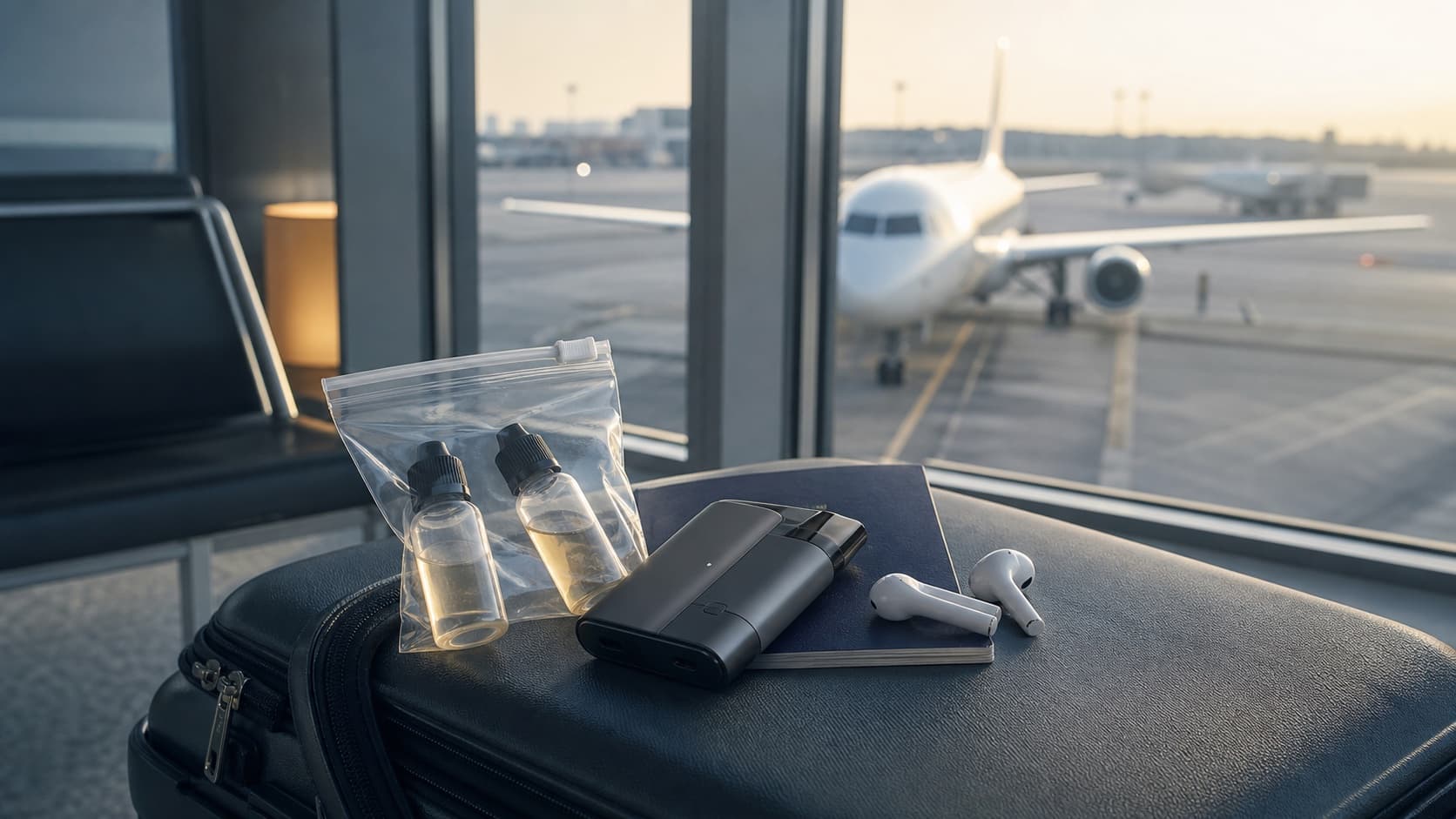 Vape im Flugzeug: Was ins Handgepäck gehört