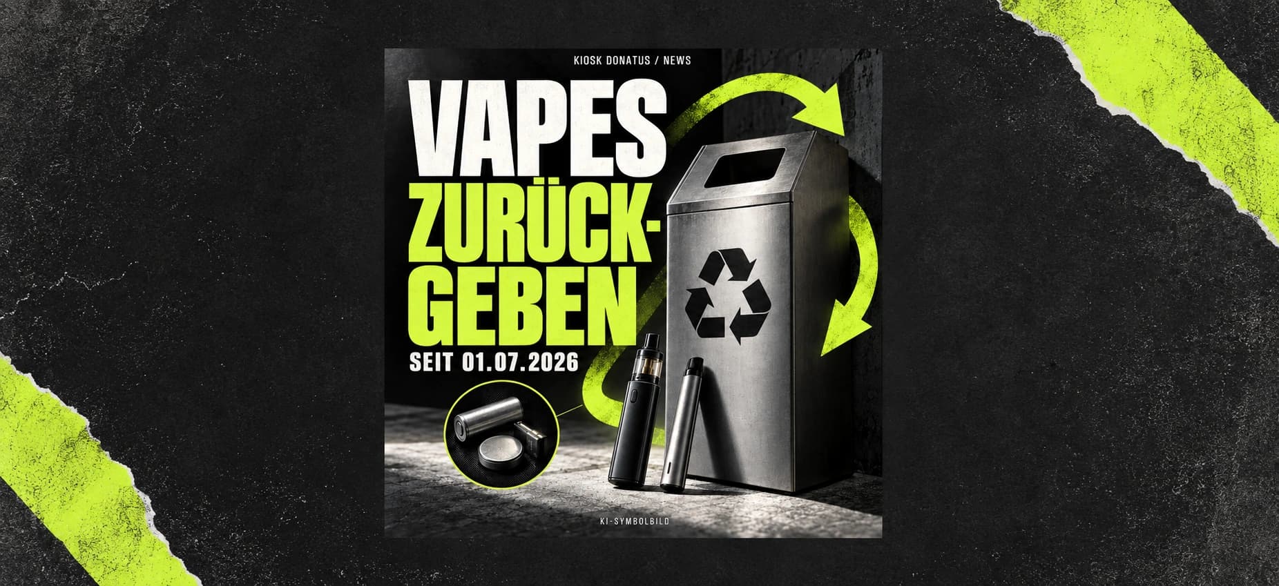 Alte Vapes: Seit Juli nehmen auch Kioske und Tankstellen Geräte zurück