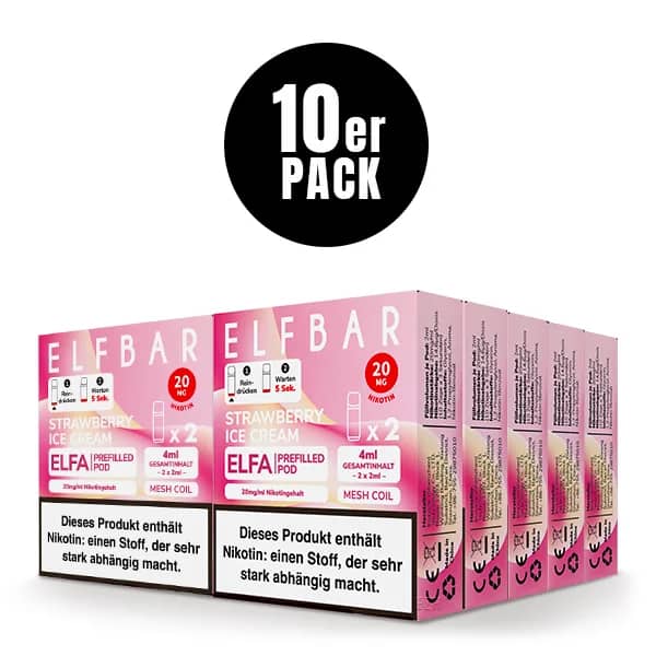 10er Pack - ELFA – Strawberry Ice Cream