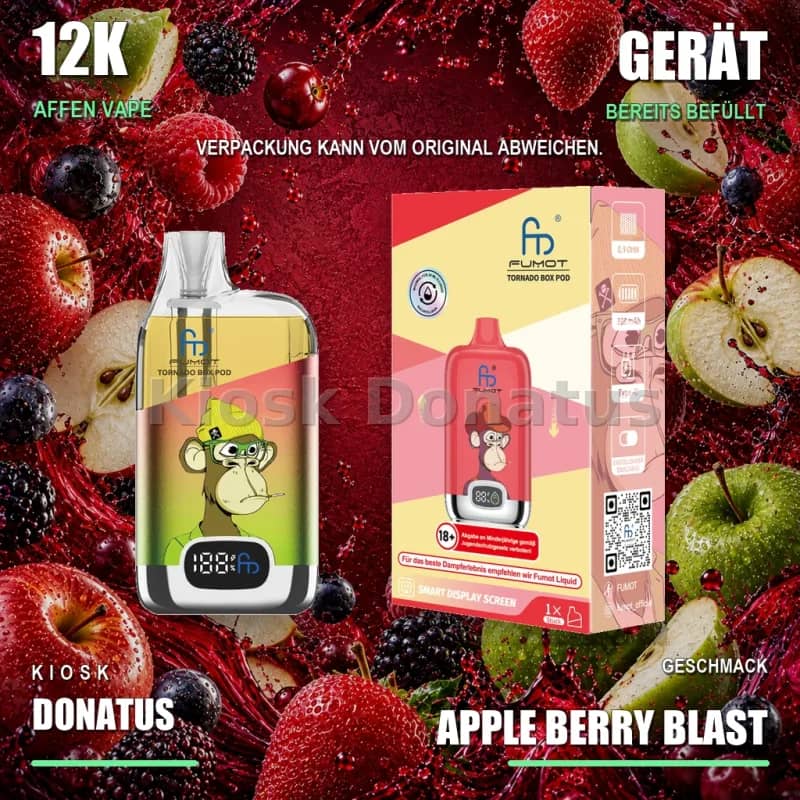 12K Affen Vape – Apple Berry Blast