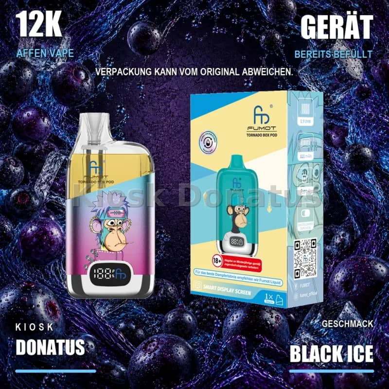 12K Affen Vape – Black Ice