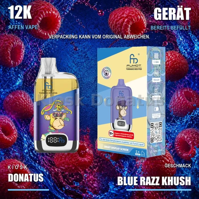 12K Affen Vape – Blue Razz Khush