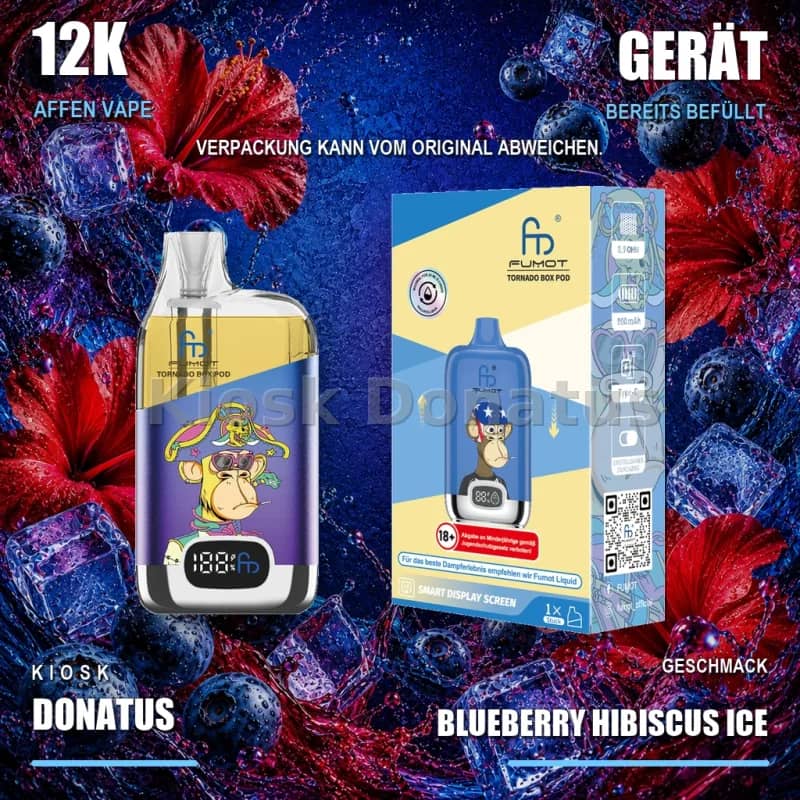 12K Affen Vape – Blueberry Hibiscus Ice