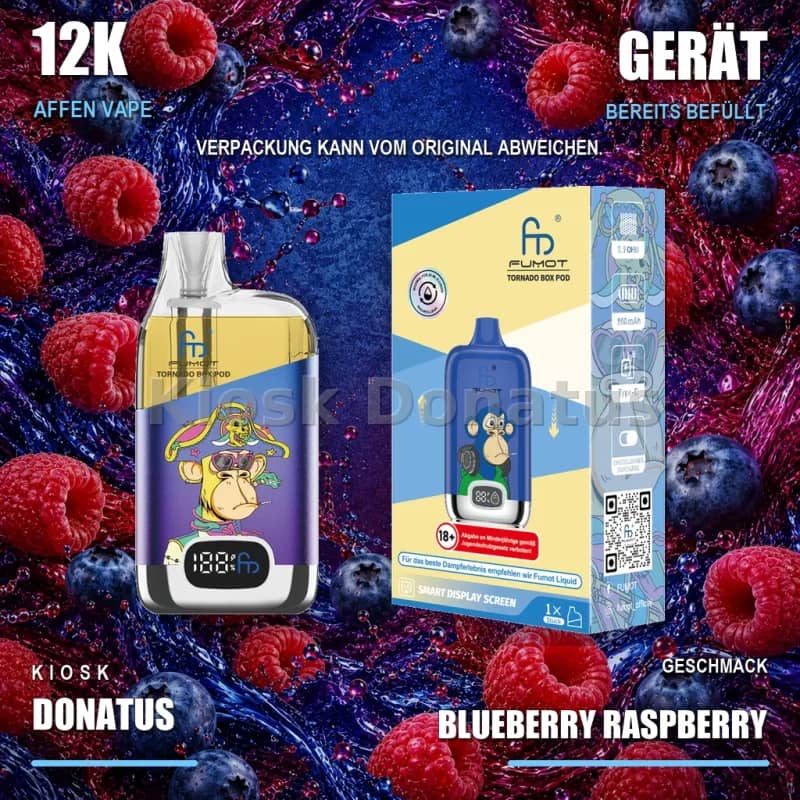 12K Affen Vape – Blueberry Raspberry