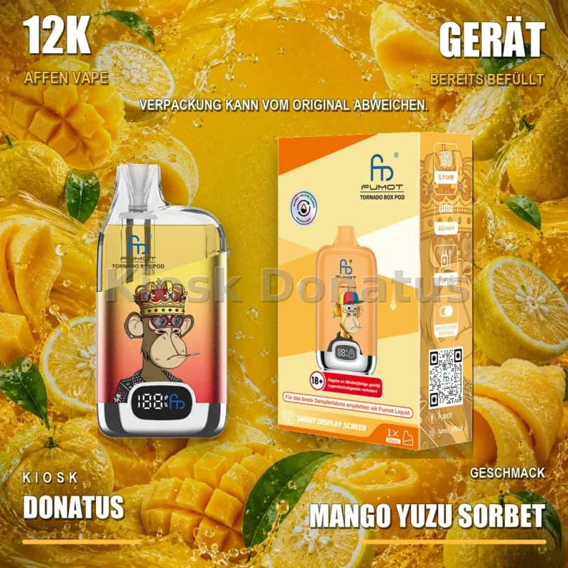 12K Affen Vape – Mango Yuzu Sorbet