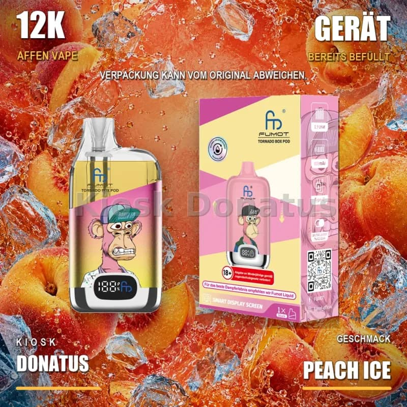 12K Affen Vape – Peach Ice