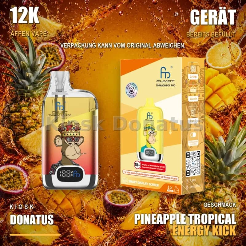 12K Affen Vape – Pineapple Tropical Energy Kick