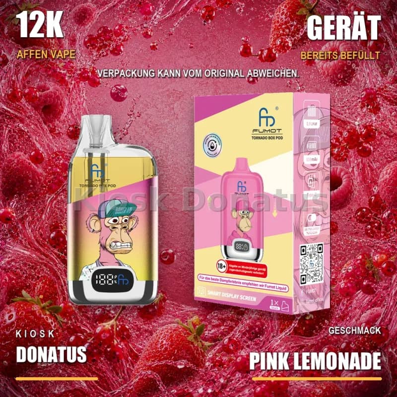 12K Affen Vape – Pink Lemonade