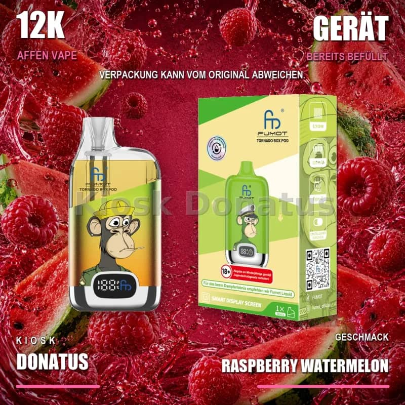 12K Affen Vape – Raspberry Watermelon