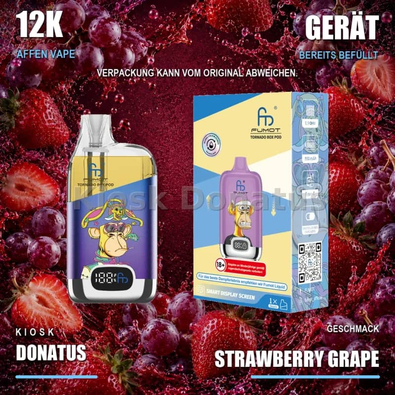 12K Affen Vape – Strawberry Grape