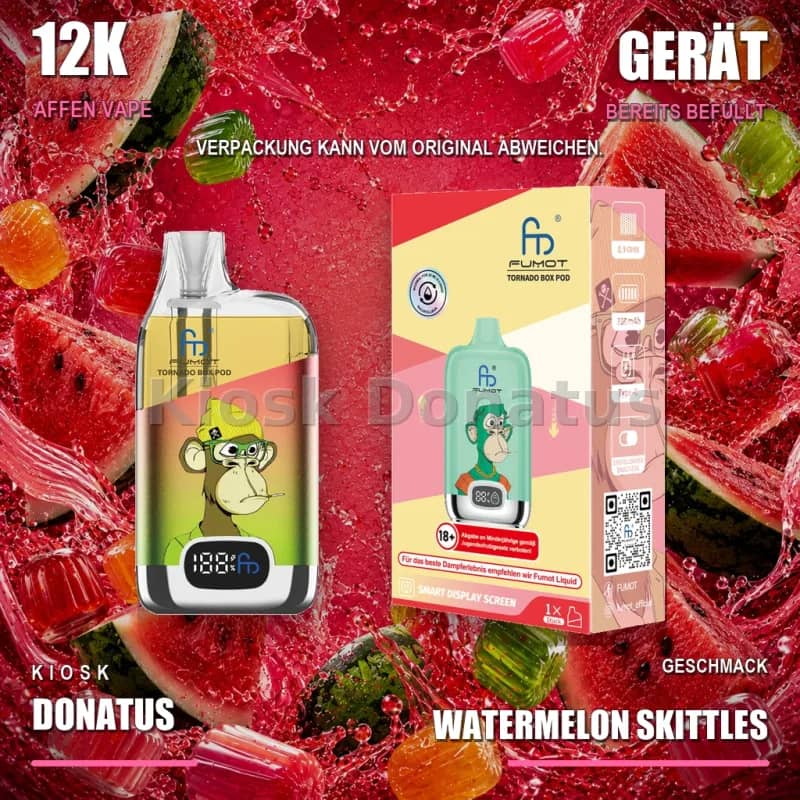 12K Affen Vape – Watermelon Skittles