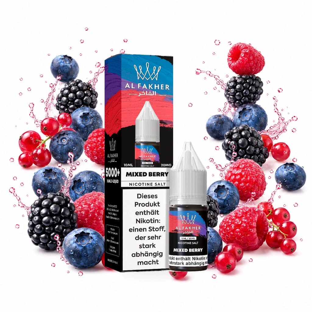 Al Fakher Nikotinsalz Liquid 20mg 10ml – Mixed Berry