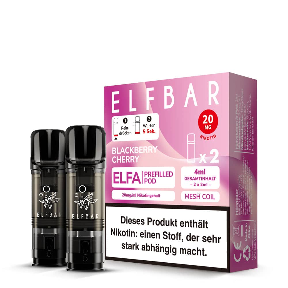 ELFBAR ELFA Prefilled Pods 2x2 ml – Blackberry Cherry – 20 mg/ml