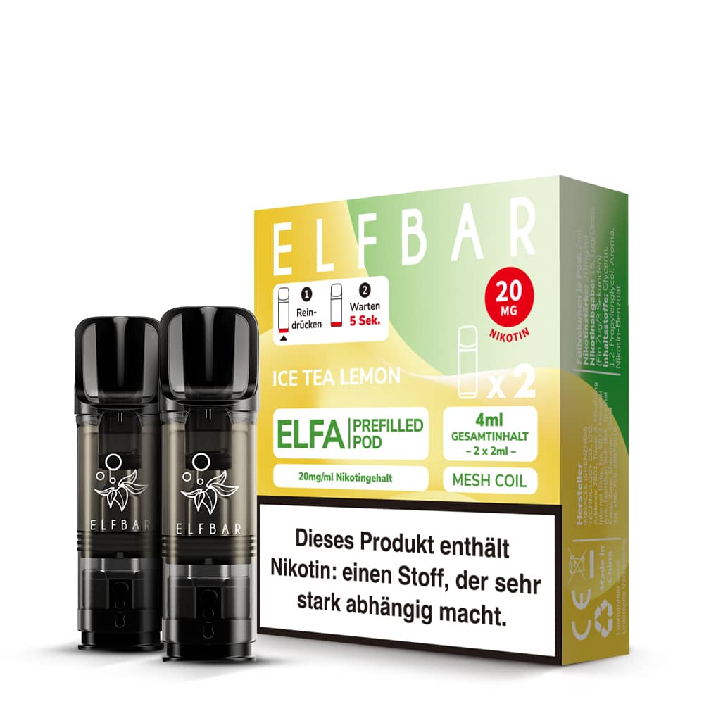 ELFBAR ELFA Prefilled Pods 2x2 ml – Ice Tea Lemon – 20 mg/ml