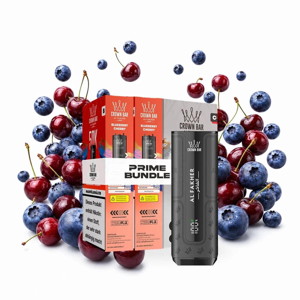 Al Fakher 50K Hypermax Prime – Blueberry Cherry Bundle mit Akkuträger