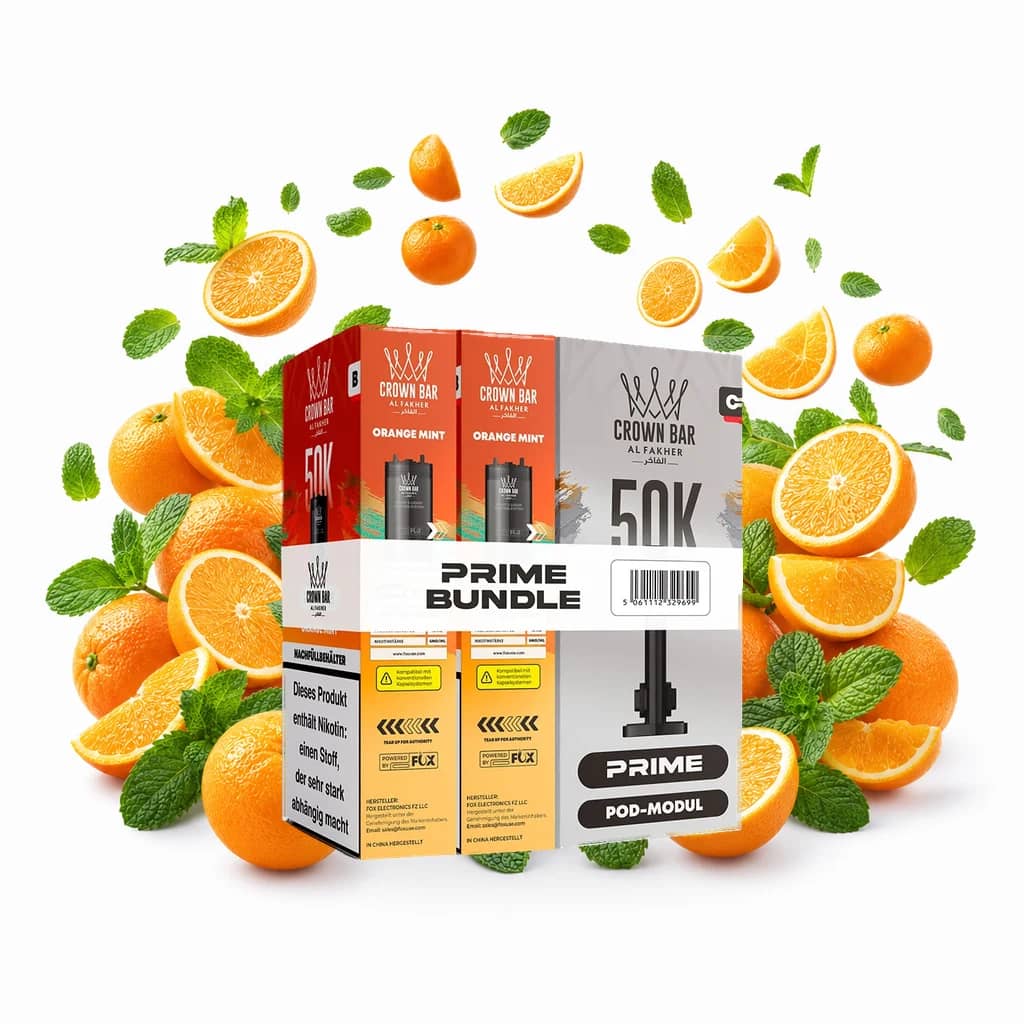 Al Fakher 50K Hypermax Prime – Orange Mint Pod Bundle ohne Akkuträger