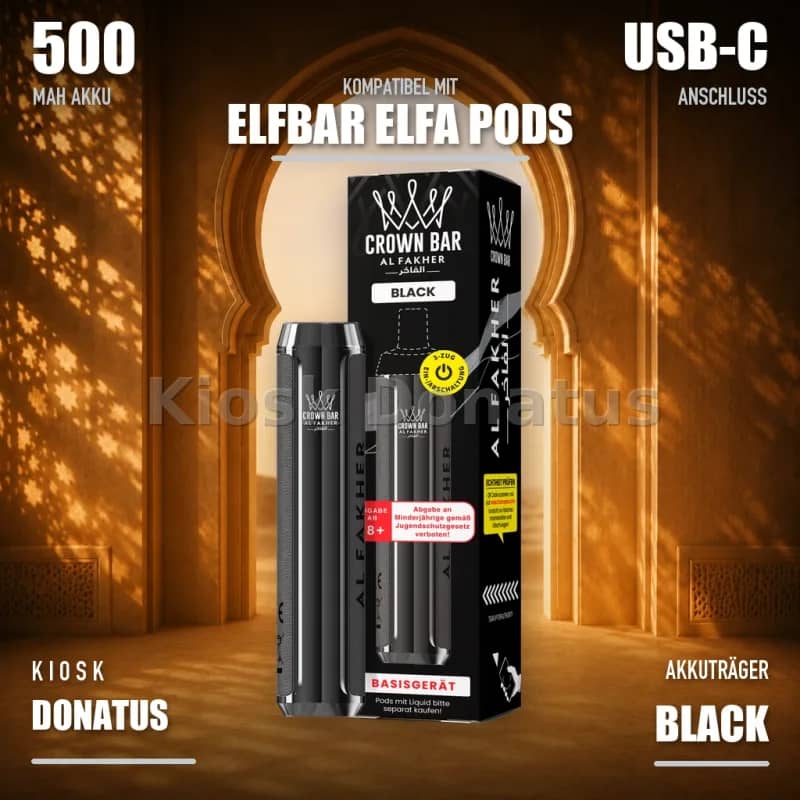Al Fakher Crown Bar 600 Akkuträger – Black