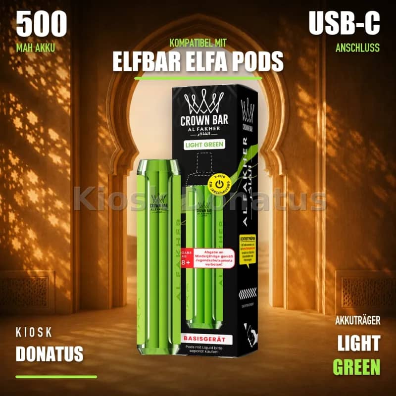 Al Fakher Crown Bar 600 Akkuträger – Light Green