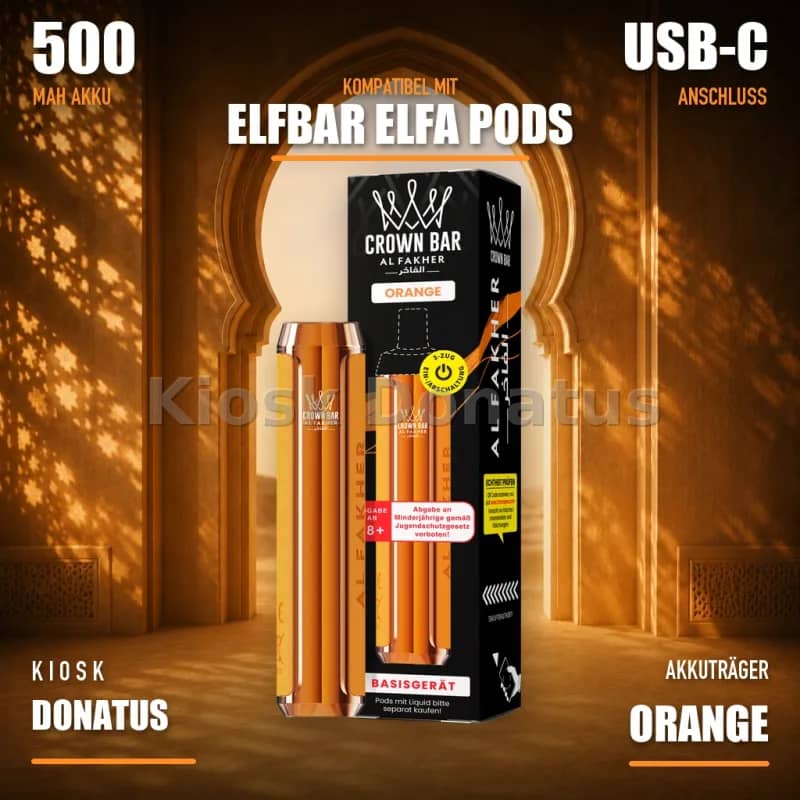 Al Fakher Crown Bar 600 Akkuträger – Orange