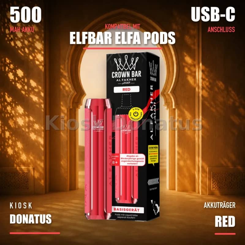 Al Fakher Crown Bar 600 Akkuträger – Red