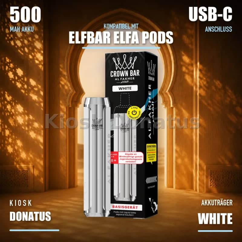Al Fakher Crown Bar 600 Akkuträger – White