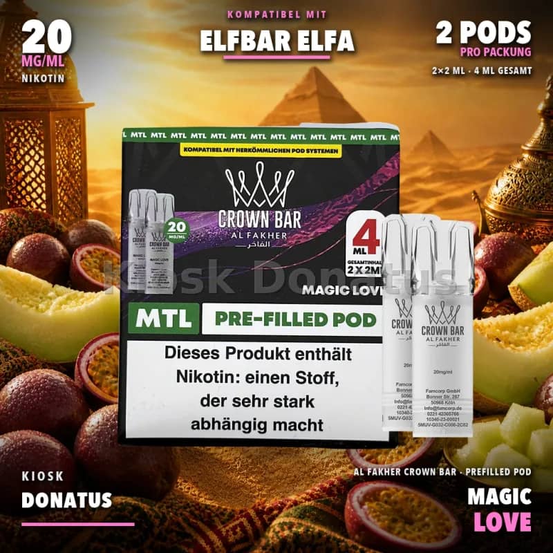 Al Fakher Crown Bar 600 Magic Love 20mg Pods