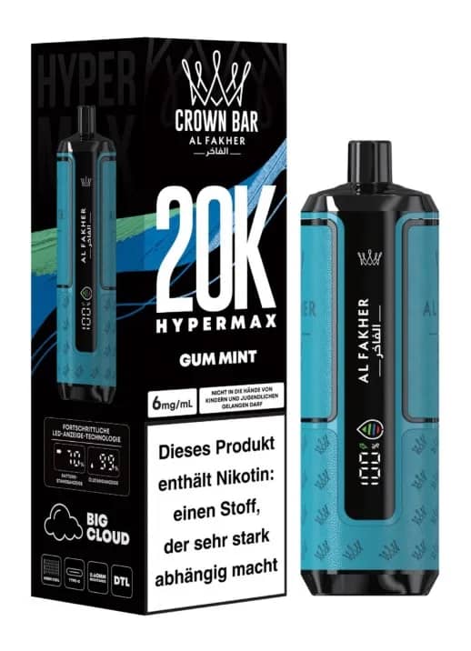 Alfakher 20k Crownbar Hypermax Gum Mint