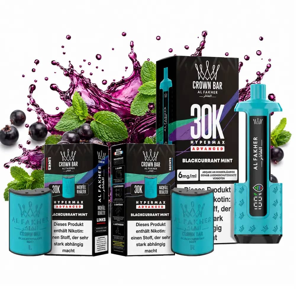 ALFAKHER 30K HYPERMAX – BLACKCURRANT MINT
