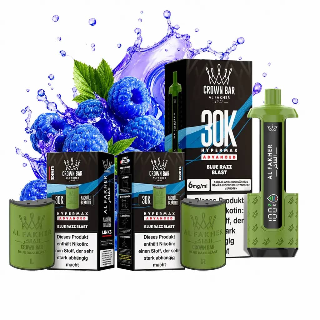 ALFAKHER 30K HYPERMAX – BLUE RAZZ BLAST