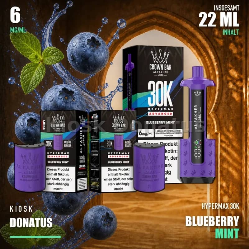 ALFAKHER 30K HYPERMAX – BLUEBERRY MINT