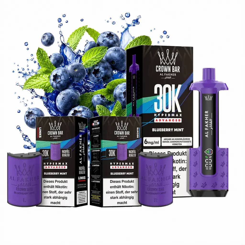ALFAKHER 30K HYPERMAX – BLUEBERRY MINT