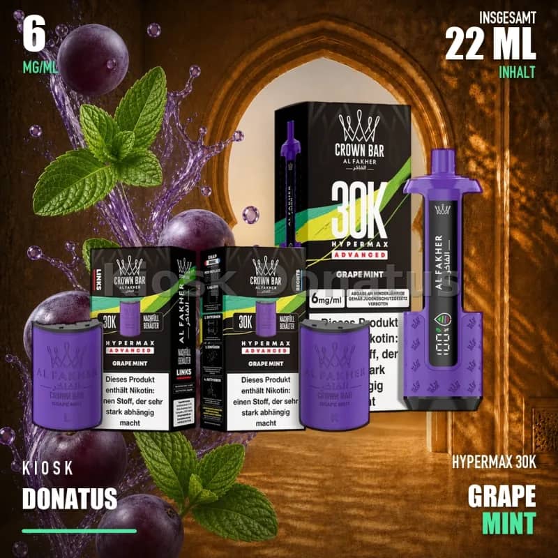 ALFAKHER 30K HYPERMAX – GRAPE MINT