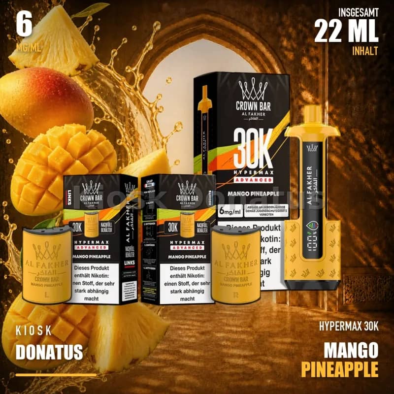 ALFAKHER 30K HYPERMAX – Mango Pineapple