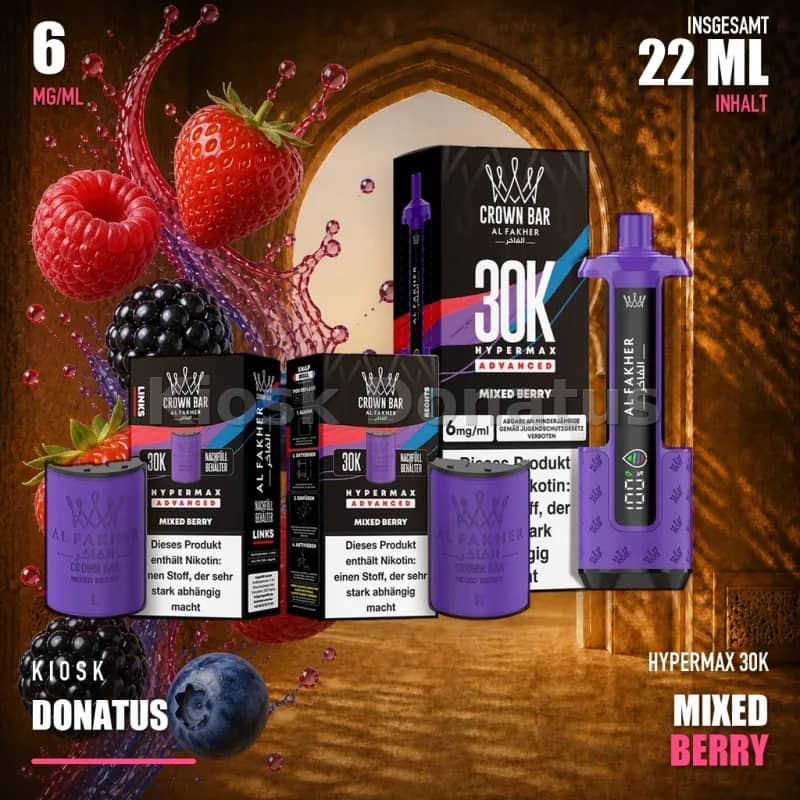 ALFAKHER 30K HYPERMAX – Mixed Berry