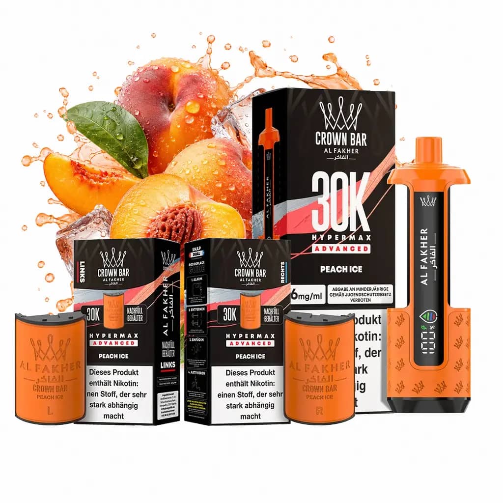 ALFAKHER 30K HYPERMAX – Peach Ice