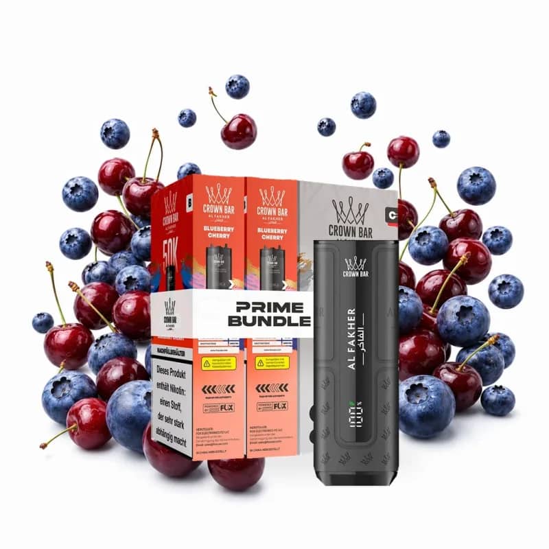 Alfakher 50K Hypermax Prime – Blueberry Cherry Bundle mit Akkuträger