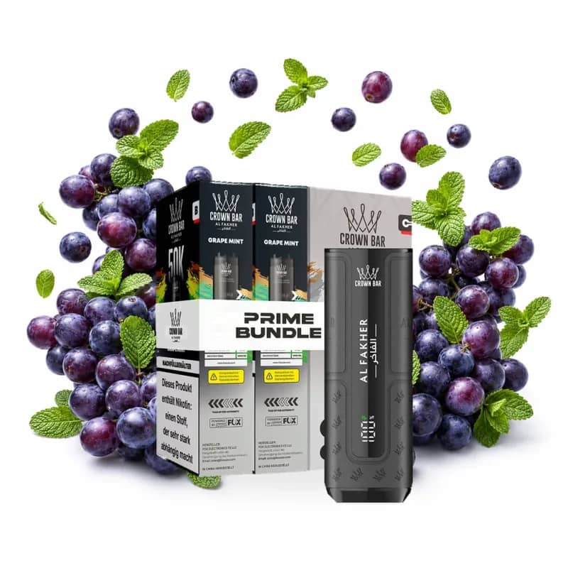 Alfakher 50K Hypermax Prime – Grape Mint Bundle mit Akkuträger