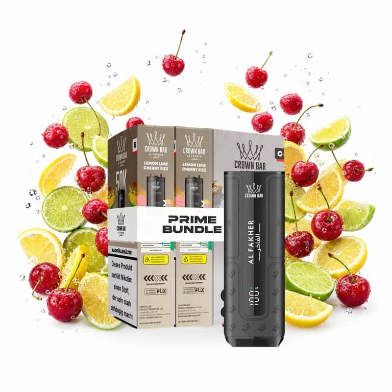 Alfakher 50K Hypermax Prime – Lemon Lime Cherry Fizz Bundle mit Akkuträger