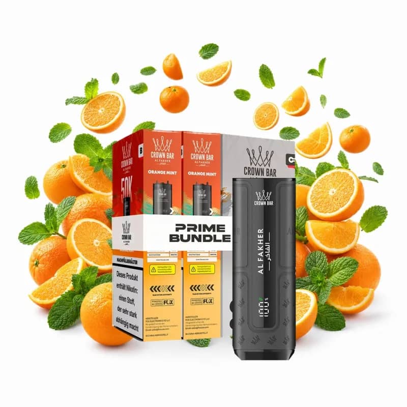 Alfakher 50K Hypermax Prime – Orange Mint Bundle mit Akkuträger